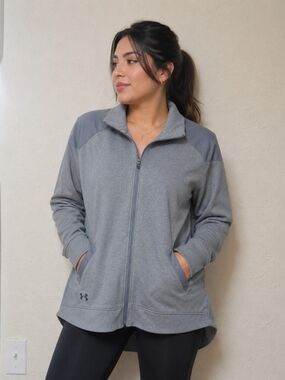 Under Armour Women's Gray Full-Zip Fleece Jacket